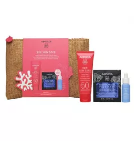 *Набір Apivita Bee Sun Safe (гель-крем облSPF50 50мл+бустер10+маска кермек)