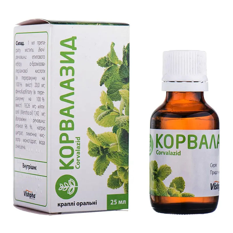 Корвалазид краплі по 25 мл у флаконі 1 шт.