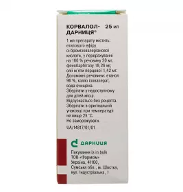 Корвалол-Дарниця краплі по 25 мл у флаконі 1 шт.