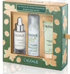 Набір Caudalie2601 Vinoperfect Brightening Set(Vinoperfect сяюча сироватка для корекції кольору обличчя 30мл+Пінка для зняття макіяжу 50мл+Маска гліколевий пілінг всіх типів шкіри 15мл)