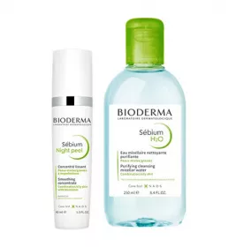 *Набір Bioderma SET615 Себіом Найт піл 40мл+ H2O міцел. 250мл