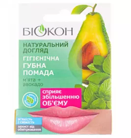 *Помада гігієнічна Біокон Нат.догляд М'ята+авокадо 4,6г