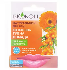 *Помада гігієнічна Біокон Нат.догляд Обліпиха+календула 4,6г