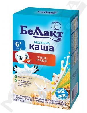 Каша Беллакт молочна п'ять злаків 200 г