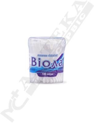 *Ватні палички Віола кругла банка №100