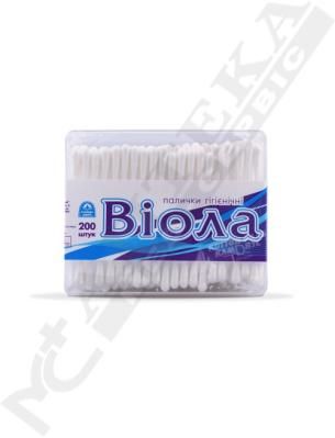 *Ватні палички Віола прямокут. банка №200