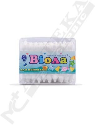 *Ватные палочки Виола для новорожденных №50