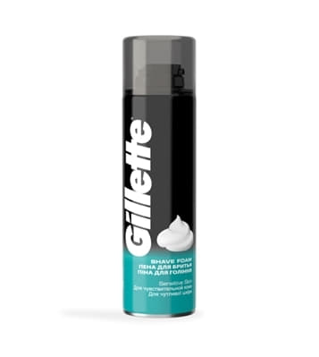 *Пена для бритья Gillette Sensitive 200мл *Пена для бритья Gillette Sensitive 200мл