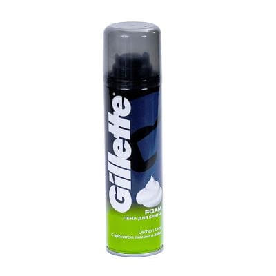 *Пена для бритья Gillette Лимонная 200мл *Пена для бритья Gillette Лимонная 200мл