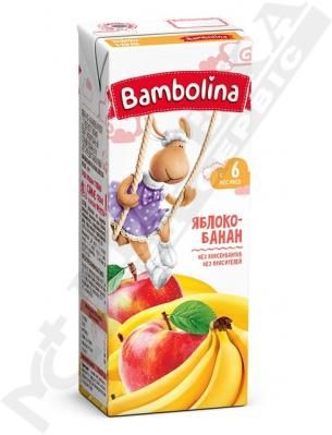 Нектар Bambolina яблучно-банановий 200 мл