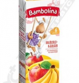 Нектар Bambolina яблучно-банановий 200 мл