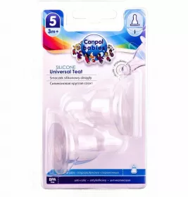 *Соска силиконовая Canpol переменный ток 2 шт