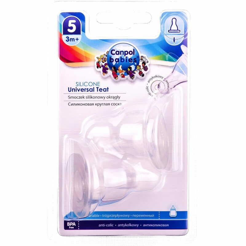 *Соска силиконовая Canpol переменный ток 2 шт