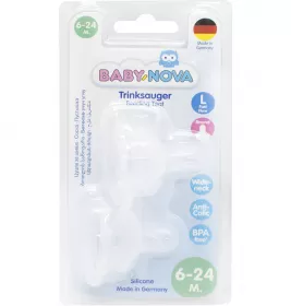 *Соска Baby-nova круг с шир гор д/каші силiкон 2 шт