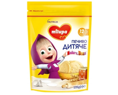 *Печенье детское Milupa Маша и медведь 135г *Печенье детское Milupa Маша и медведь 135г
