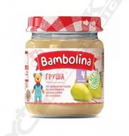 *Пюре Bambolina Груша Вильямс 100 г