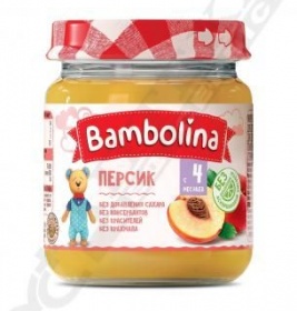 *Пюре Bambolina Персик 100 г