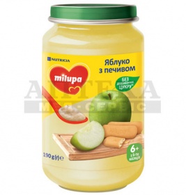 Пюре фруктове «Яблуко з печивом» Milupa для дітей від 6 місяців 190г