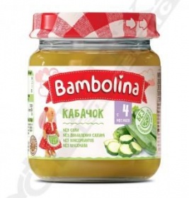 *Пюре Bambolina Кабачок 100 г