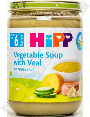 *Суп HiPP Овочевий з ніжною телятиною 190г
