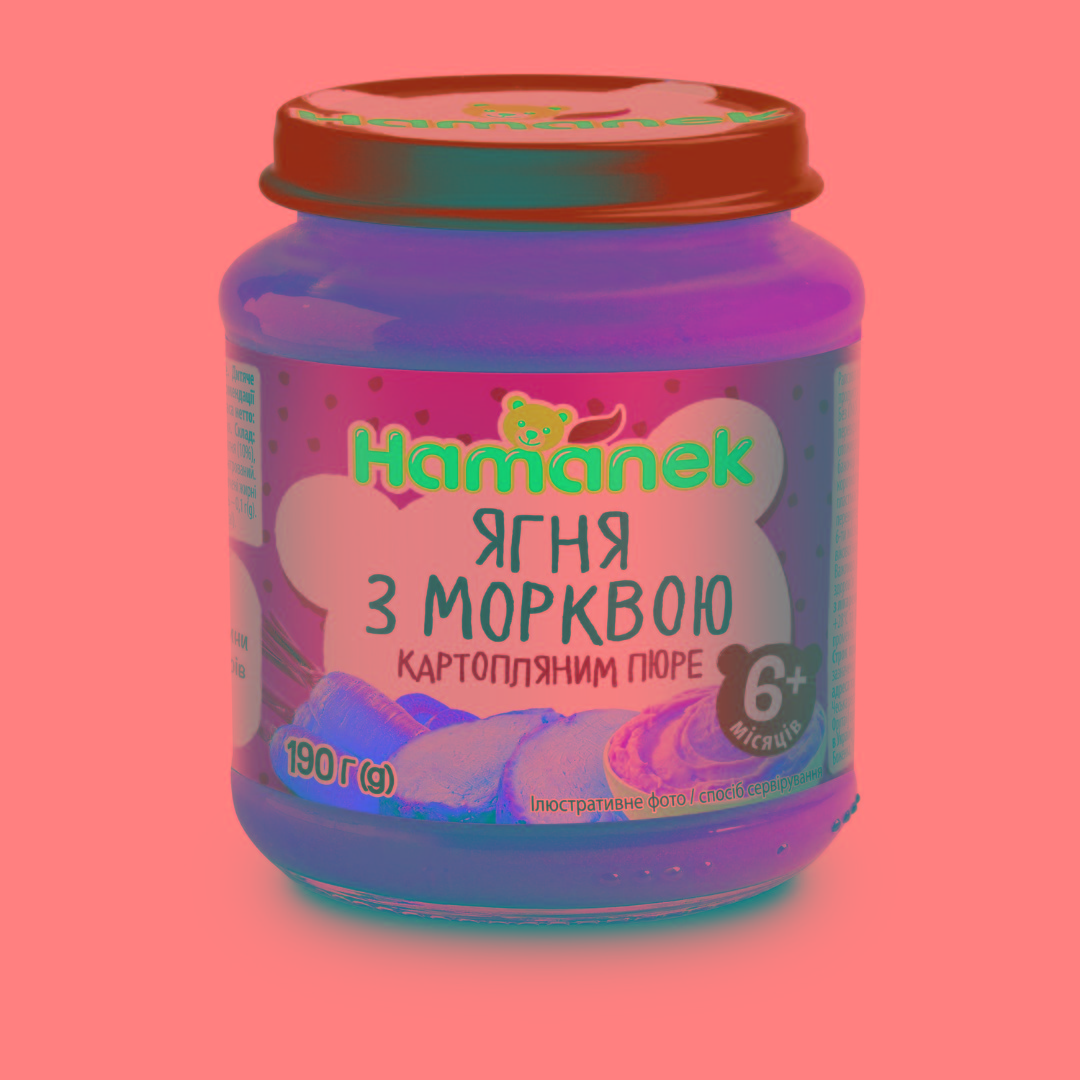 *Пюре Hamanek Ягня з морквою і картоплею 190г