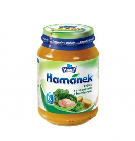 *Пюре Hamanek кролик со шпинатом и картофелем 190 г