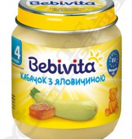 *Пюре Bebivita 1822 мясо-овощное Кабачок с говядиной 125 г