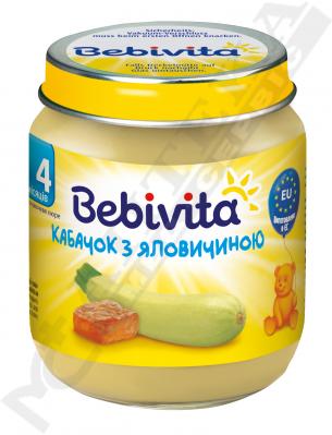 *Пюре Bebivita 1822 м'ясо-овочеве Кабачок з яловичиною 125 г