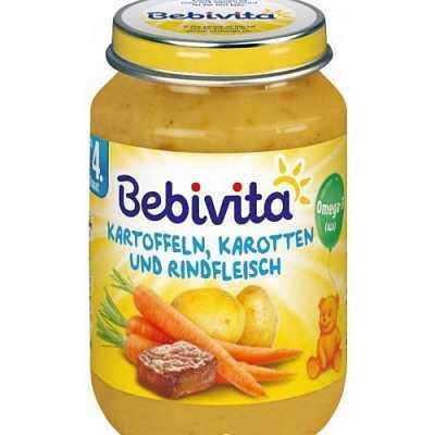 *Пюре Bebivita 1036 м'ясо-овочеве Овочі з яловичиною 190 г