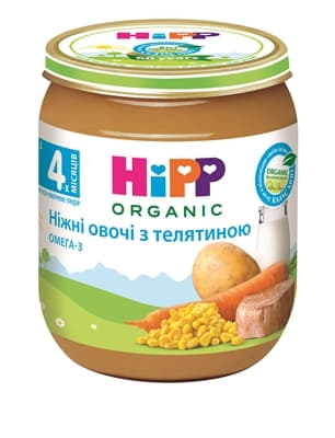 *Пюре HiPP 6152 БІО-телятина з ніжними овочами та картоплею 125 г