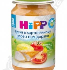 *Пюре HiPP Цыпленок с помидором и картоф 220 г
