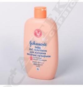 *Гель-пінка Jonsons baby для купання 2в1 Веселі бульбашки 300 мл