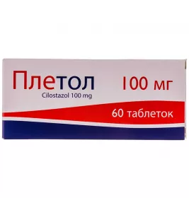 Плетол таблетки по 100 мг 60 шт. (10х6)