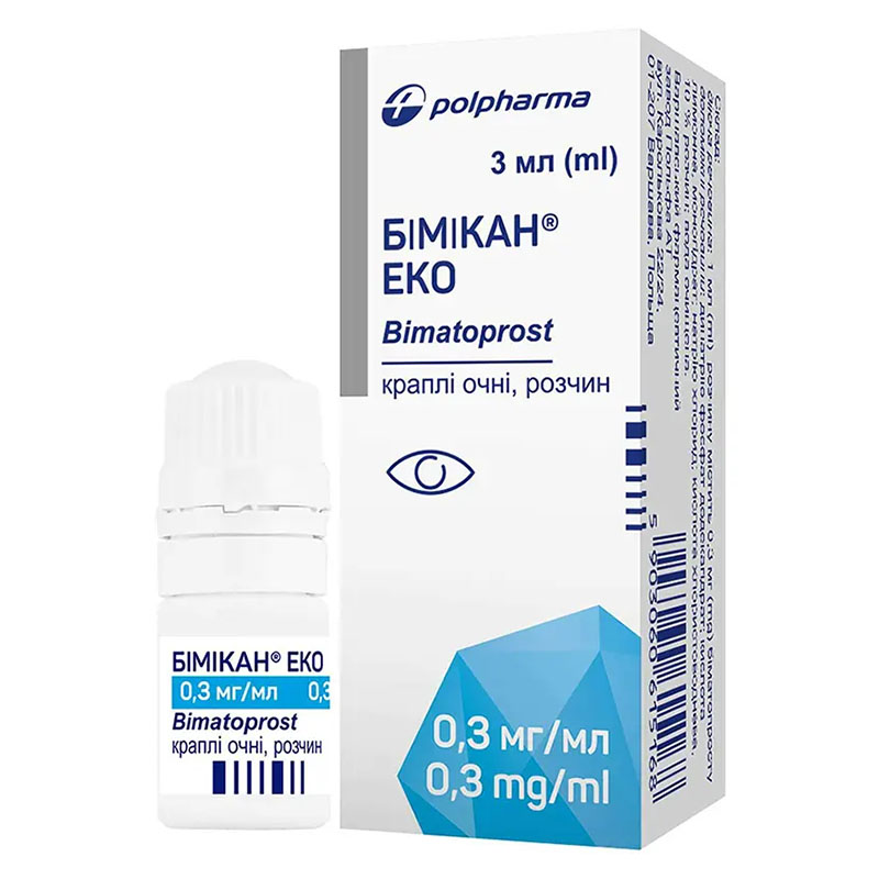 *Бімікан Эко краплі очні р-р 0.3мг/мл 3мл фл-крап. №1