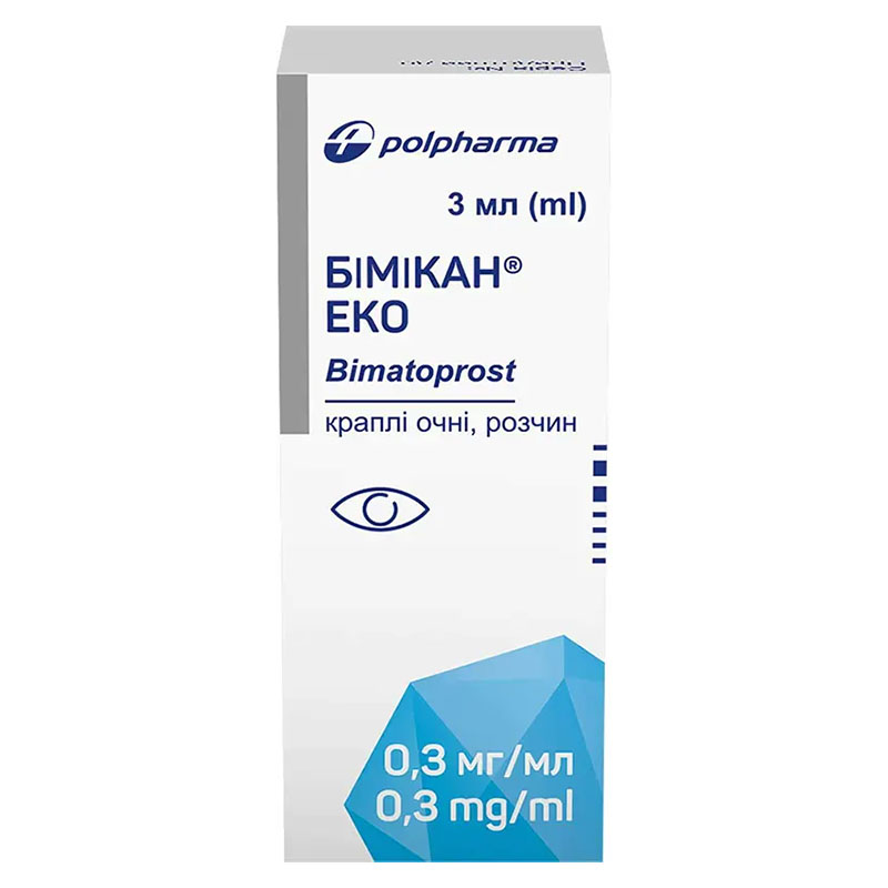 *Бімікан Эко краплі очні р-р 0.3мг/мл 3мл фл-крап. №1