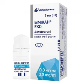*Бімікан Эко краплі очні р-р 0.3мг/мл 3мл фл-крап. №1