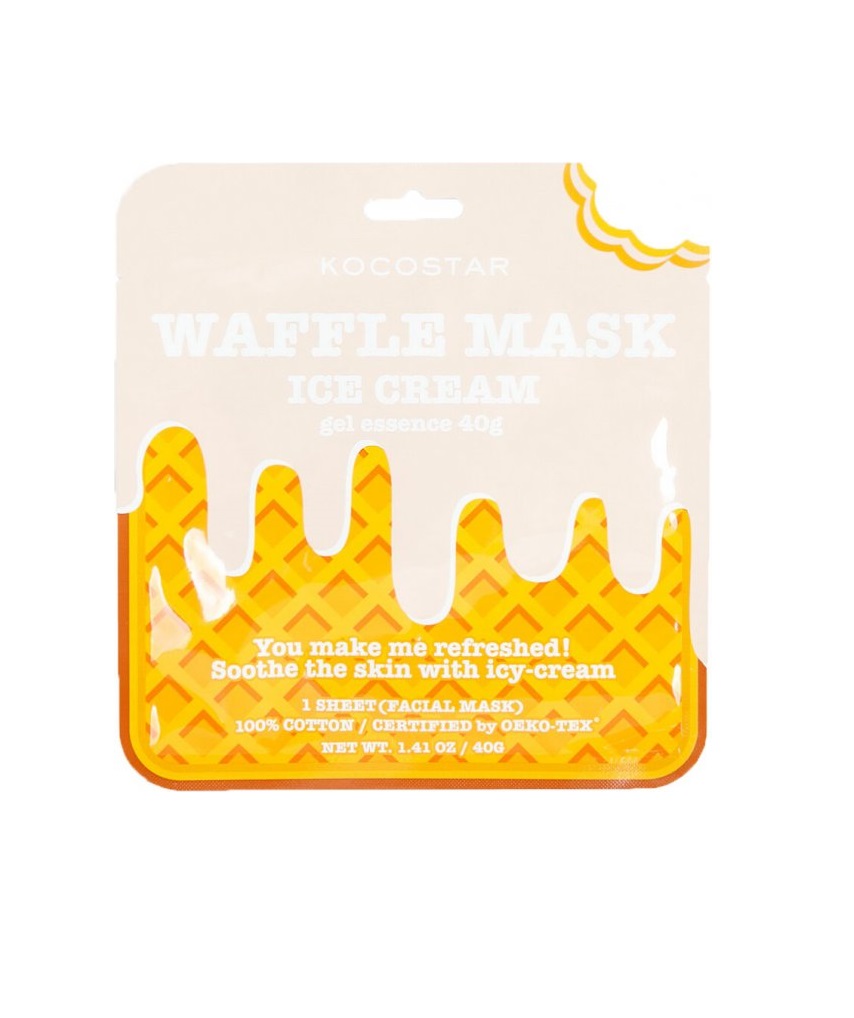 *Маска Kocostar вафельная Освіжаюча Вершкове морозиво для обличчя
