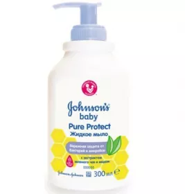 *Мыло Jonsons baby жидкое 2 в 1 для мытья рук и тела Pure Protect/Для маленьких непосед 300мл