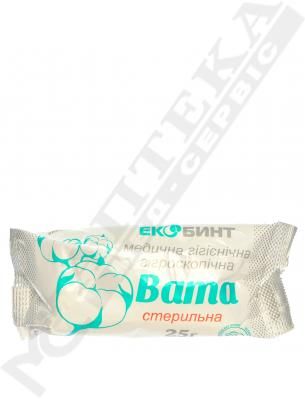 *Вата Екобинт мед. стерильна ролик 25 г