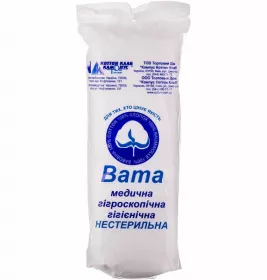 *Вата Кампус 100г н/стер. зиг-заг