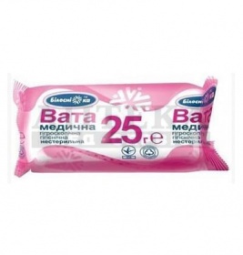 *Вата Білосніжка мед. н/стер.ролик 25г 
