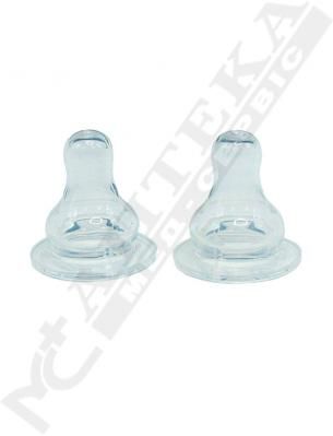 Соска силіконова Baby Team 2004 класична швидкий потік 2 шт 6+