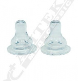 Соска силіконова Baby Team 2004 класична швидкий потік 2 шт 6+
