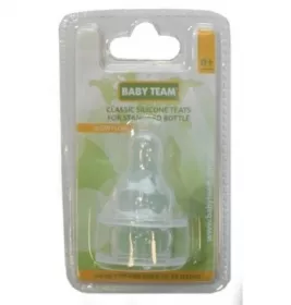 Соска силіконова Baby Team 2000 класична повільний потік 2 шт 0+