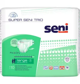 *Подгузники для взрослых SENI Super Trio Large №10