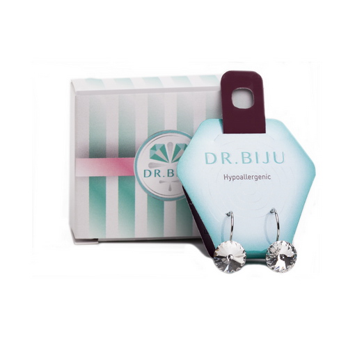 Сережки Dr.Biju Ріволо кулон 10.0мм Кришталь