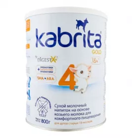 Суміш Кабріта 4 Gold Голд на основі козиного молока 12+ міс 800 г