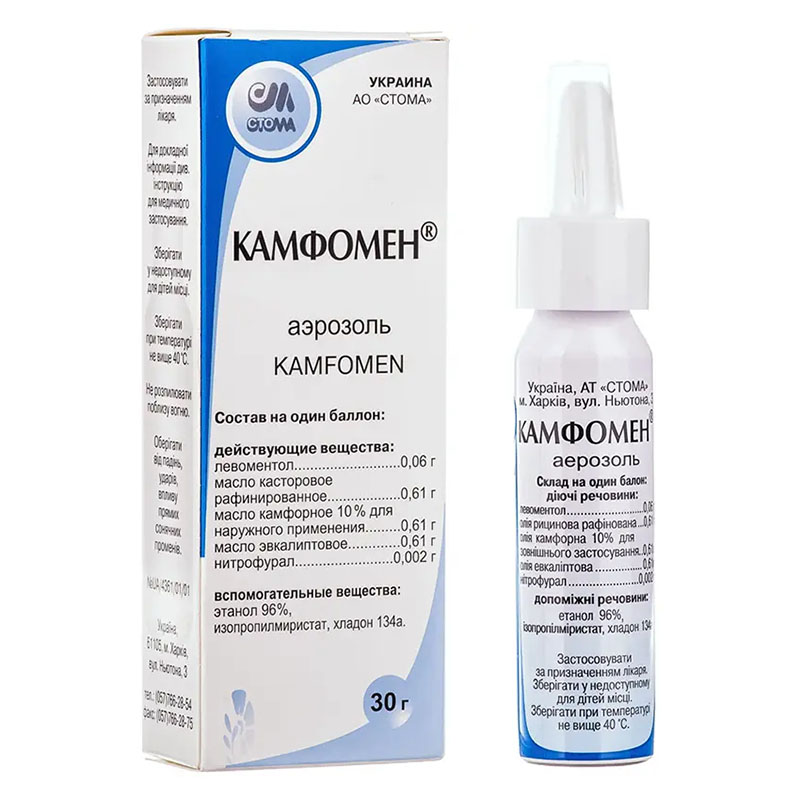 Камфомен аерозоль по 30 г у балоні