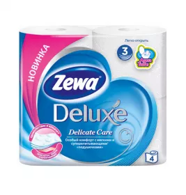 *Бумага туалетная Zewa Deluxe 3-слойная белая №4