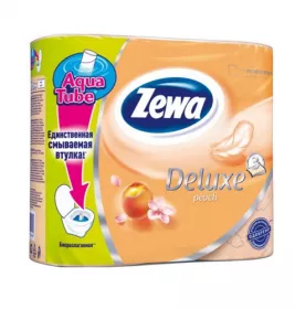*Бумага туалетная Zewa Deluxe Peach персик №4